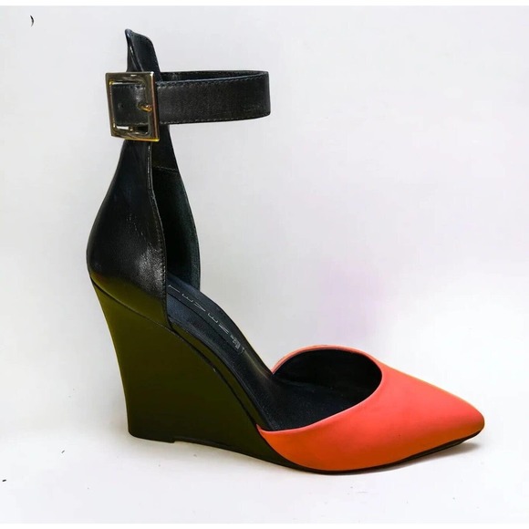 Steve Madden SERISSA Wedge Heel Sandals Shoe Size 5.5 M Ankle Strap Color Block - Picture 1 of 15